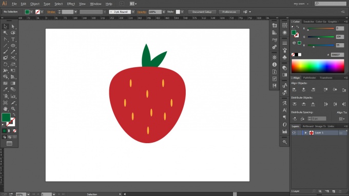 Πώς να σχεδιάσετε μια φράουλα στο Adobe Illustrator